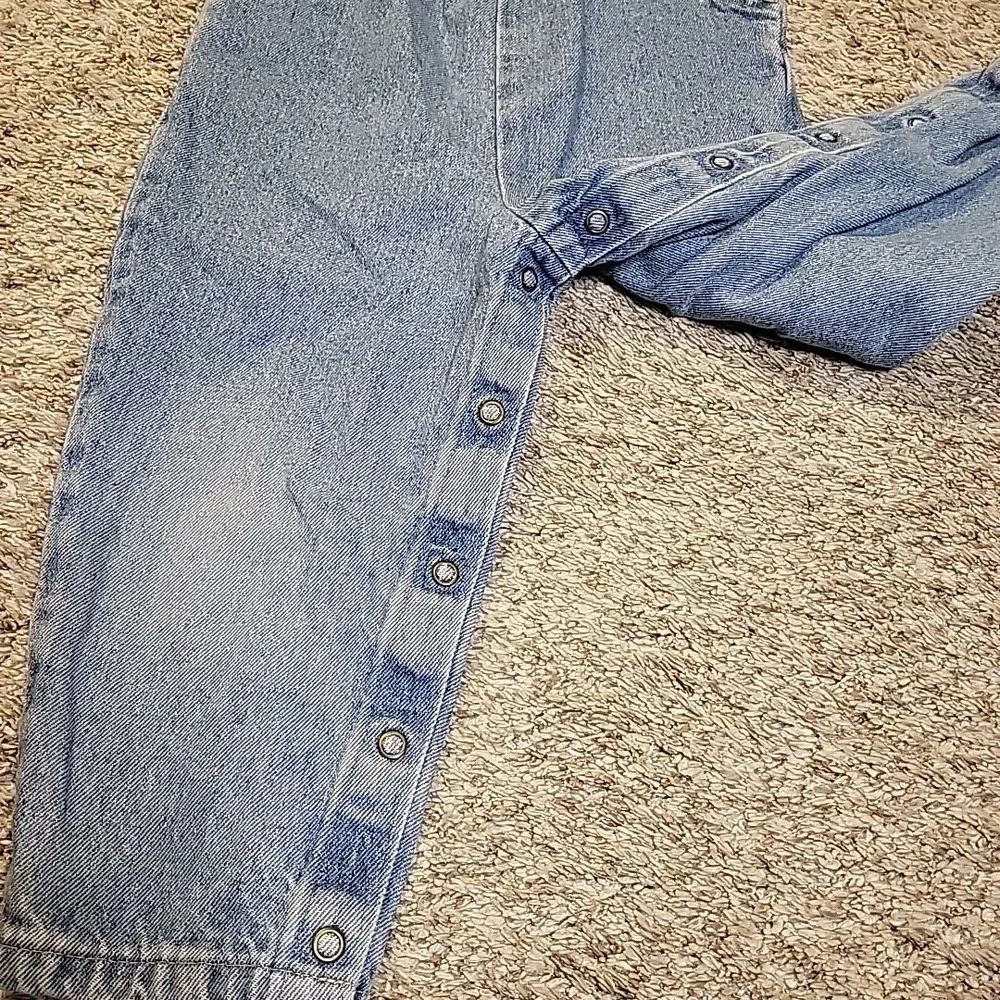 VINTAGE Osh Gosh B'gosh Toddlers Girls Vestbak Denim Overalls Size 3T LIGHT BLUE